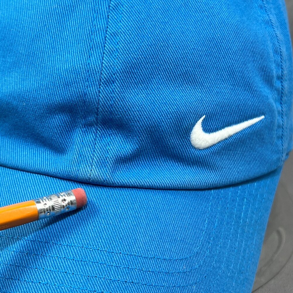 Nike Heritage86 S1ZE Strapback Hat Blue Adjustable Swoosh Running Golf Dad Mens - Picture 8 of 16